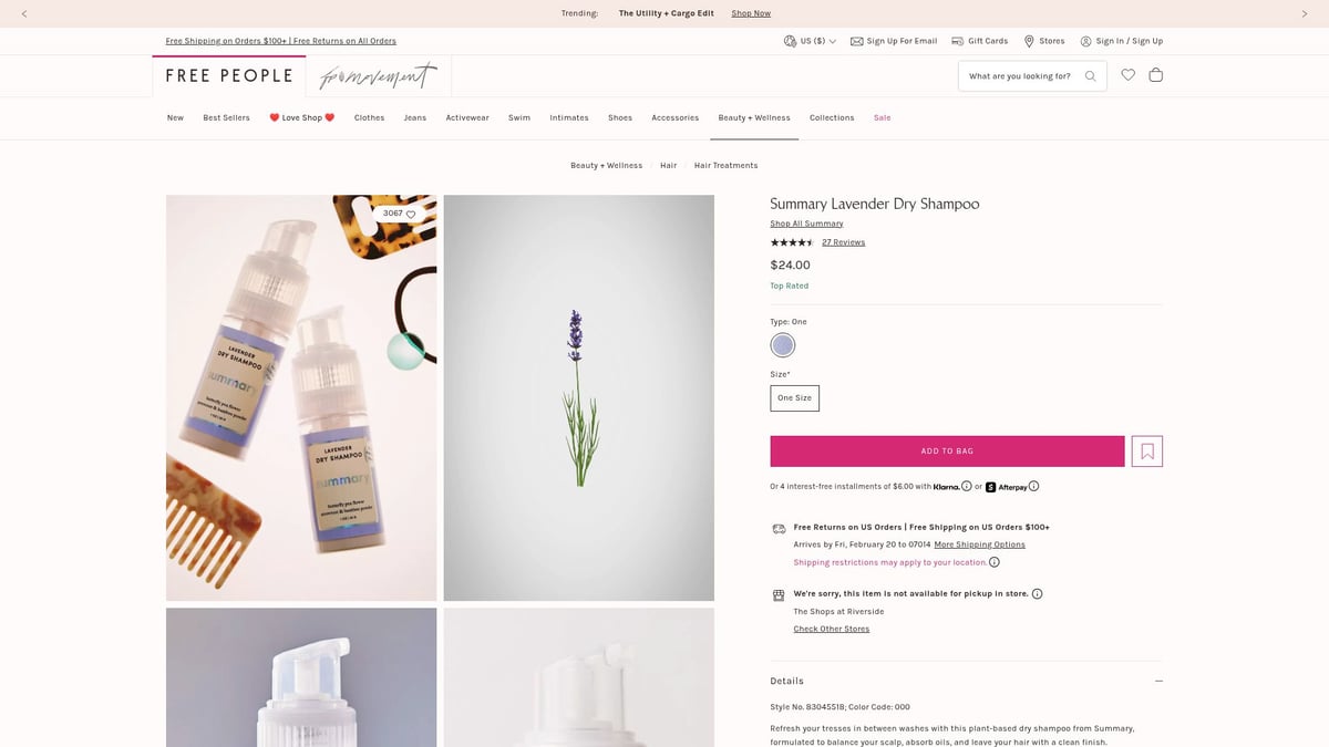 7 Must-Try Wellness Beauty Products for 2026 - Summary Lavender Dry Shampoo
