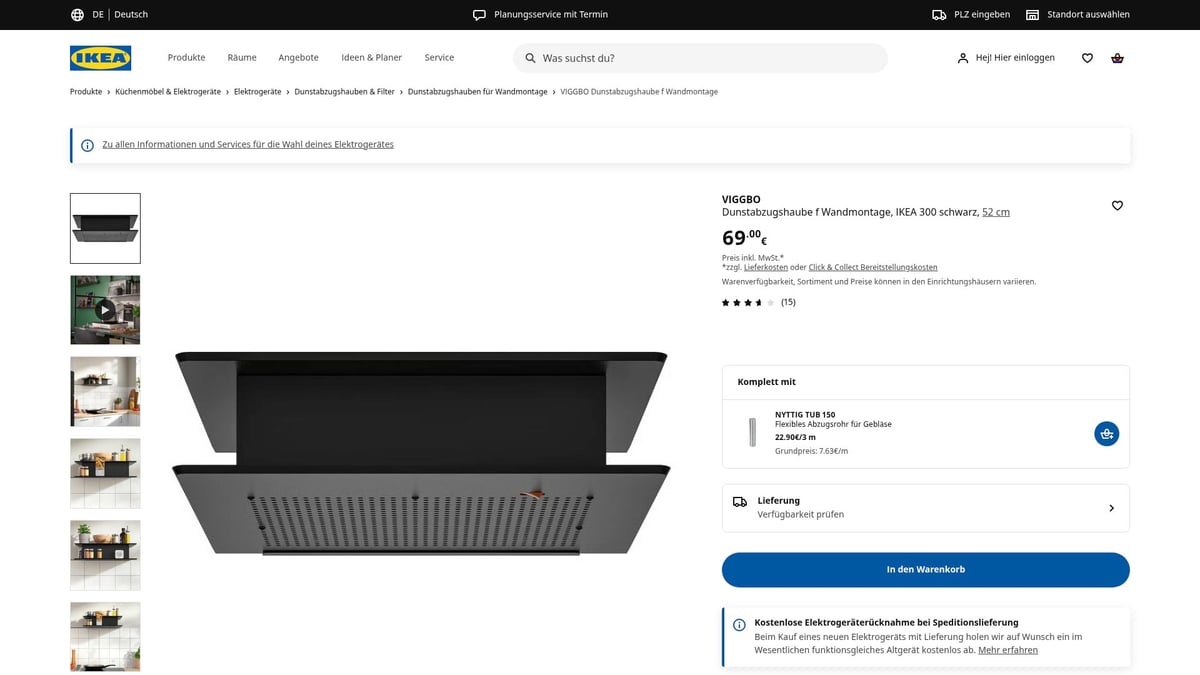 Top 10 Must-Have Geräte Für Die Küche 2026 - Dunstabzugshaube mit Umluft- und Abluftfunktion – VIGGBO von IKEA (ab 69 €)