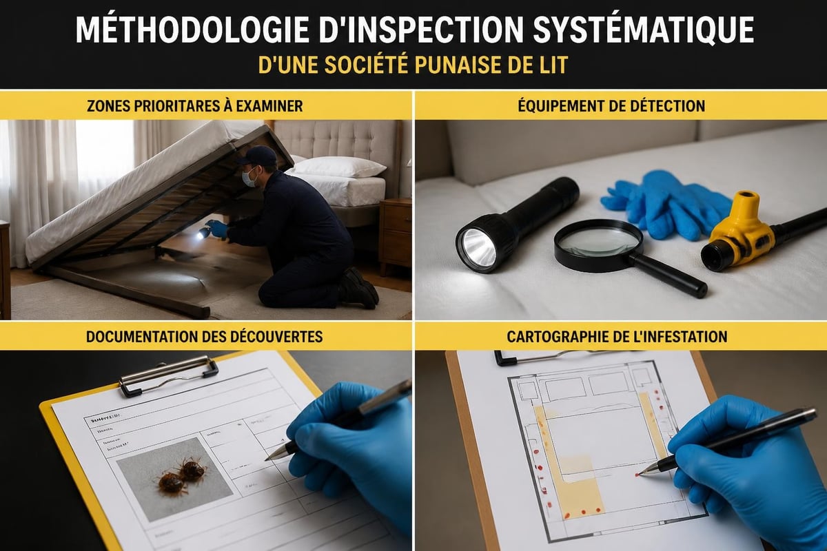 Processus d'inspection professionnel des punaises de lit