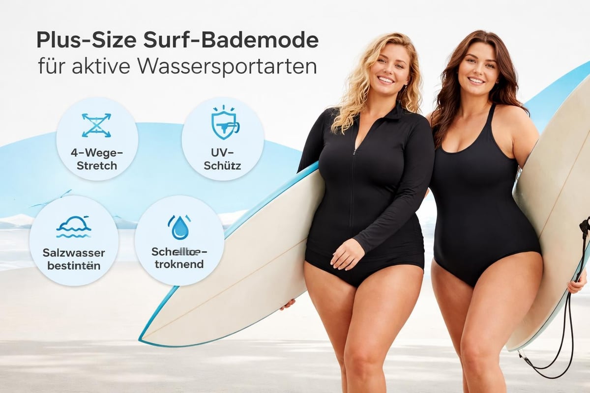 Plus size surf swimwear functionality