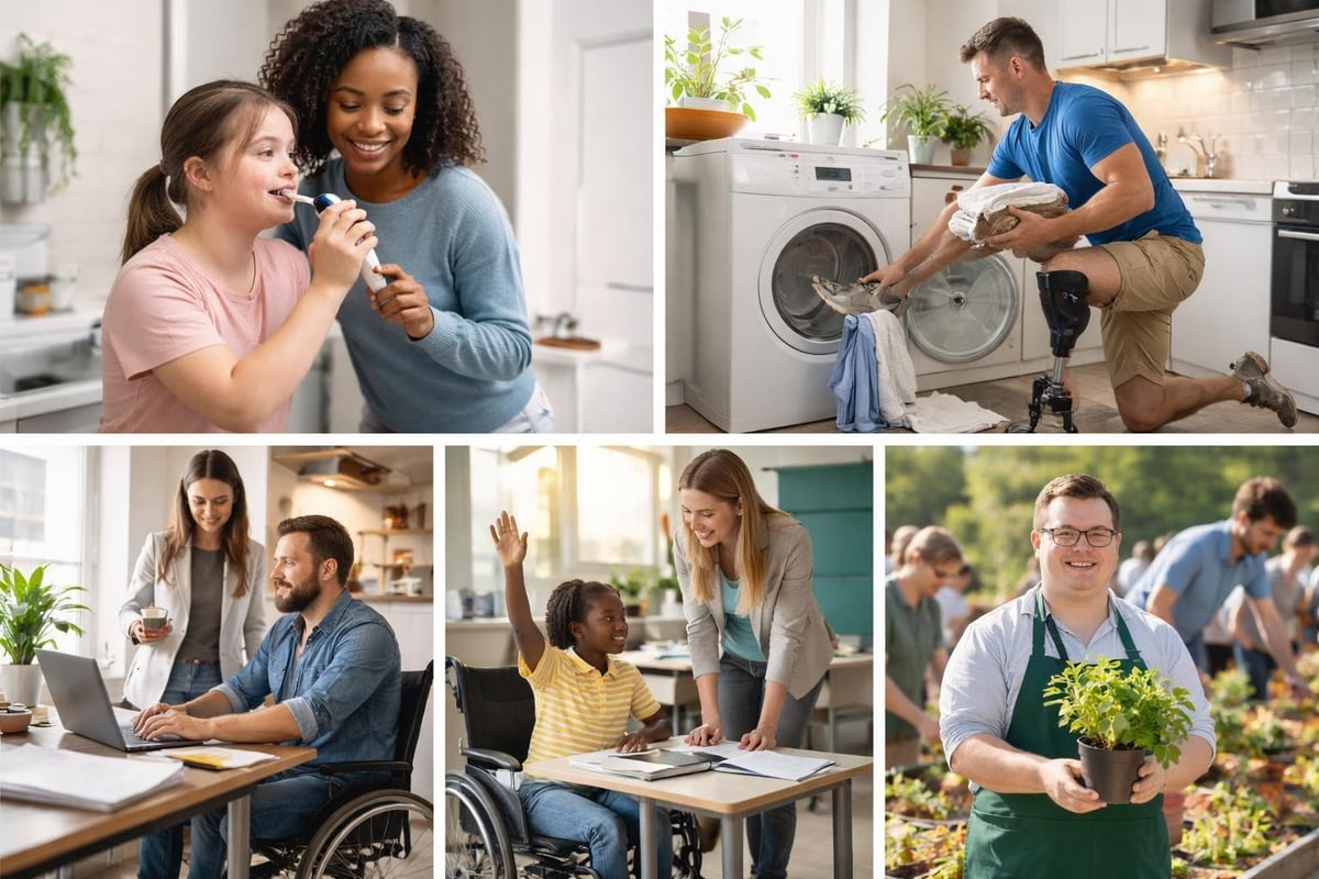 Daily living activities requiring occupational therapy support