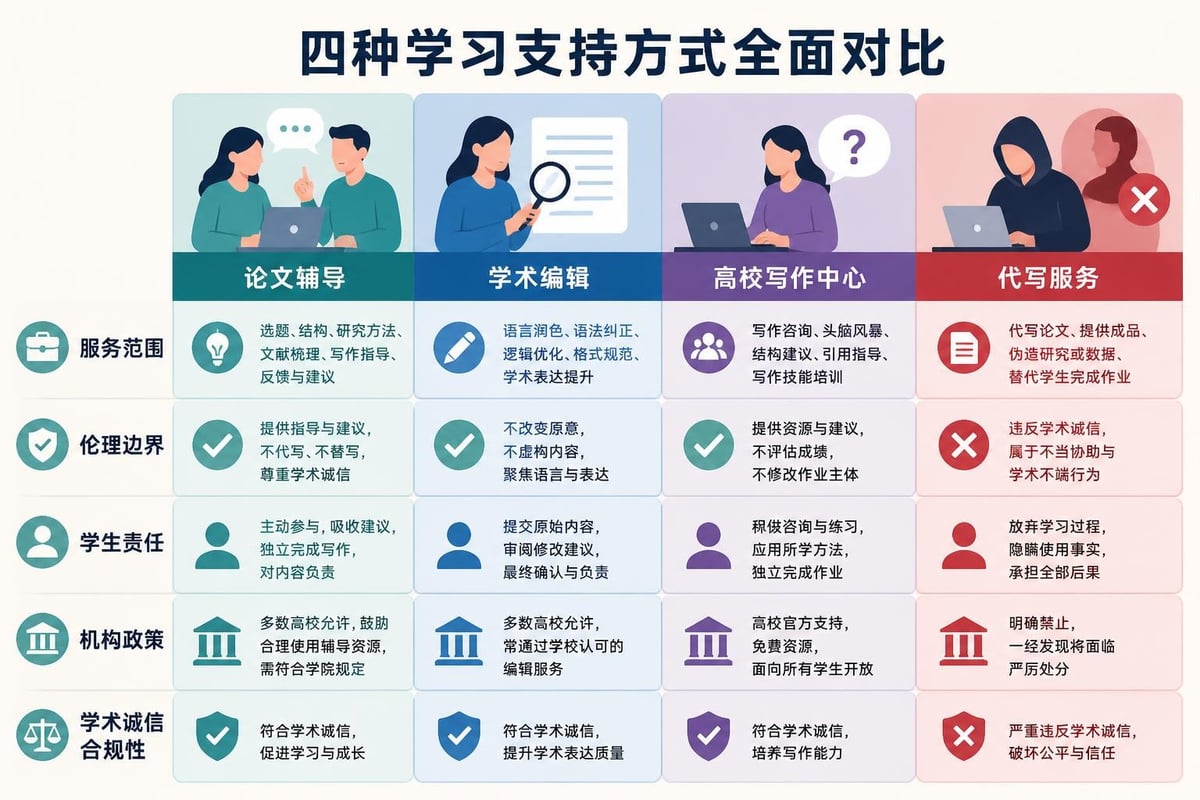 Service comparison matrix