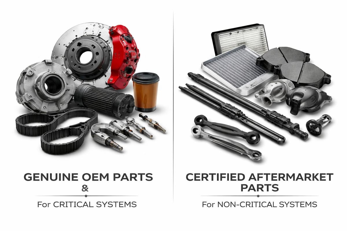 Audi parts comparison