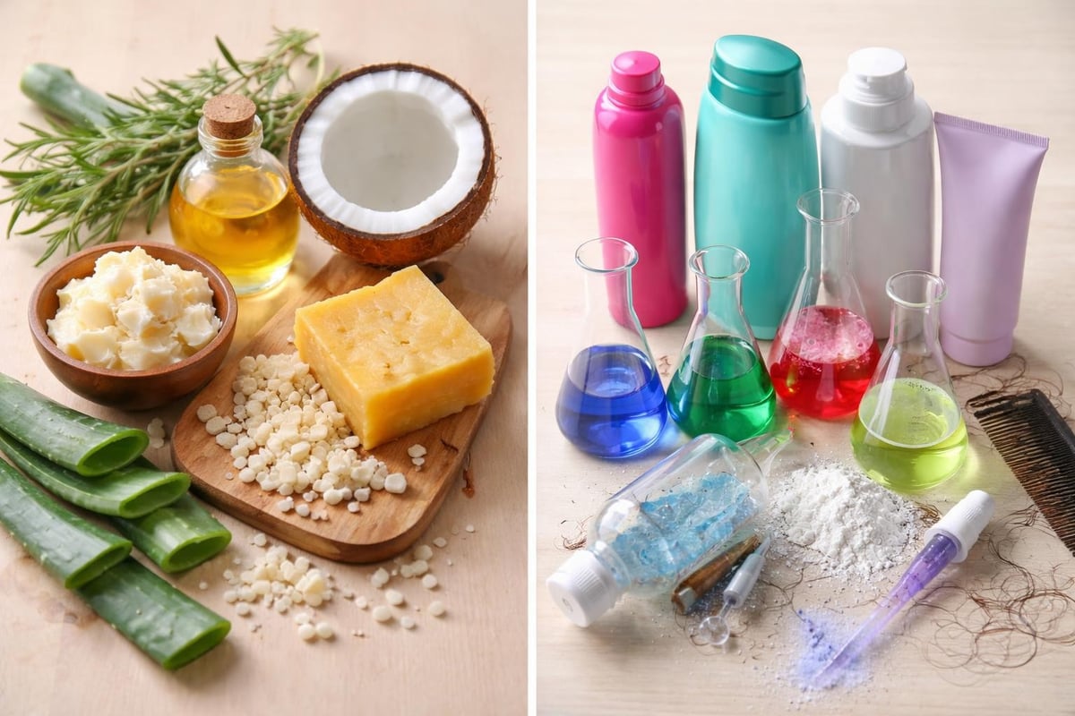 Natural vs synthetic wax ingredients