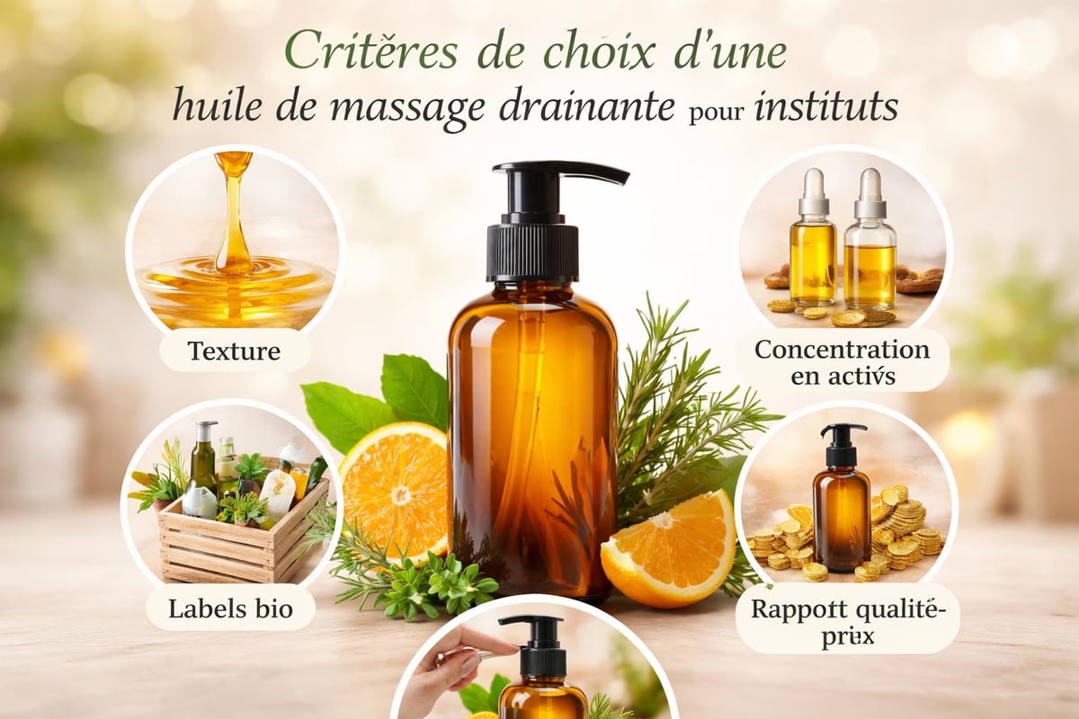 Sélection huile drainante professionnelle