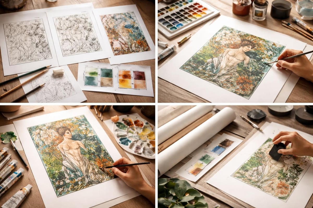 Contemporary poster creation process