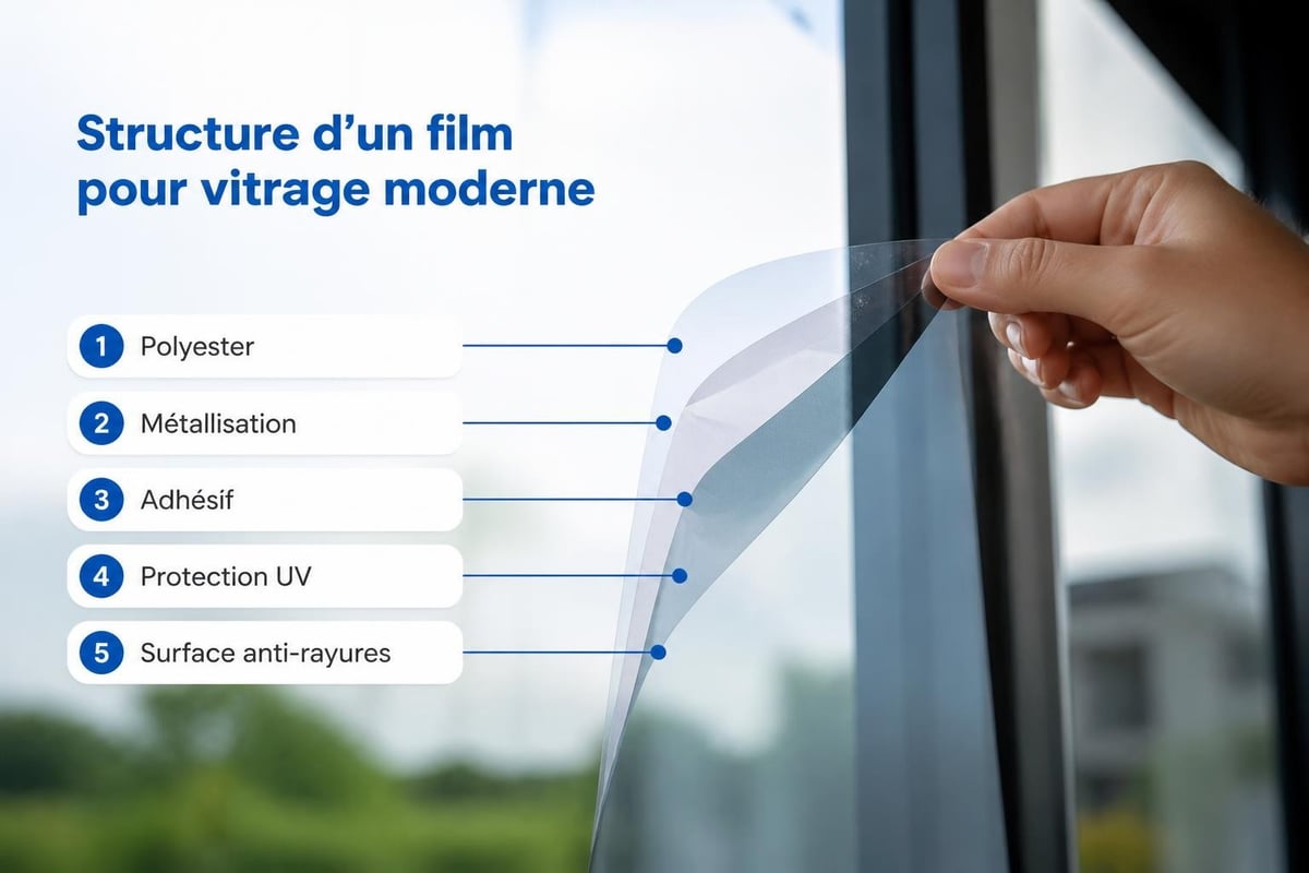Composition multicouche d'un film pour vitrage