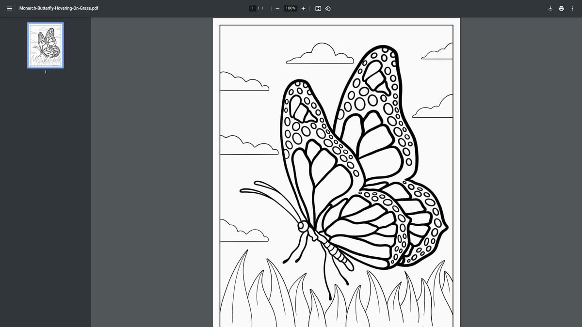 8 Best Coloring Printable Butterfly Sheets for 2026 - Monday Mandala – Monarch Butterfly Hovering On Grass