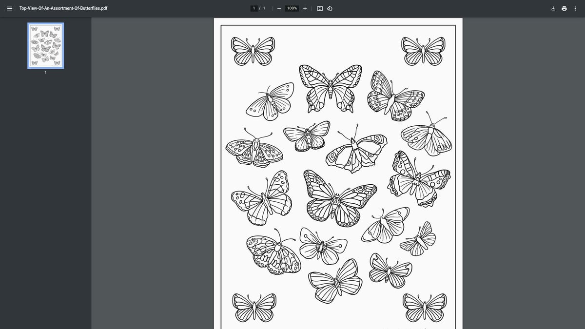 8 Best Coloring Printable Butterfly Sheets for 2026 - Monday Mandala – Top View Of An Assortment Of Butterflies