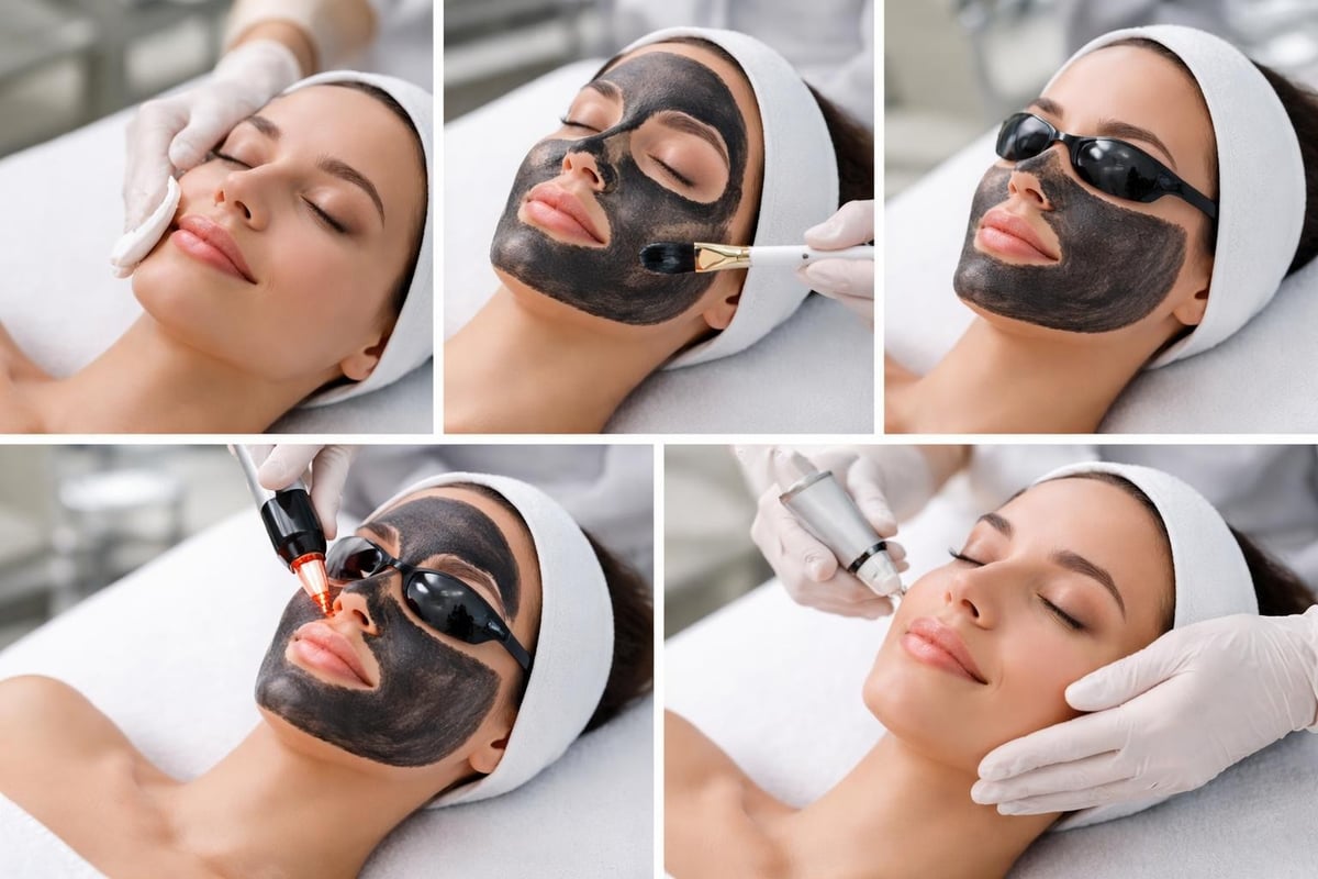 Carbon peel laser treatment steps