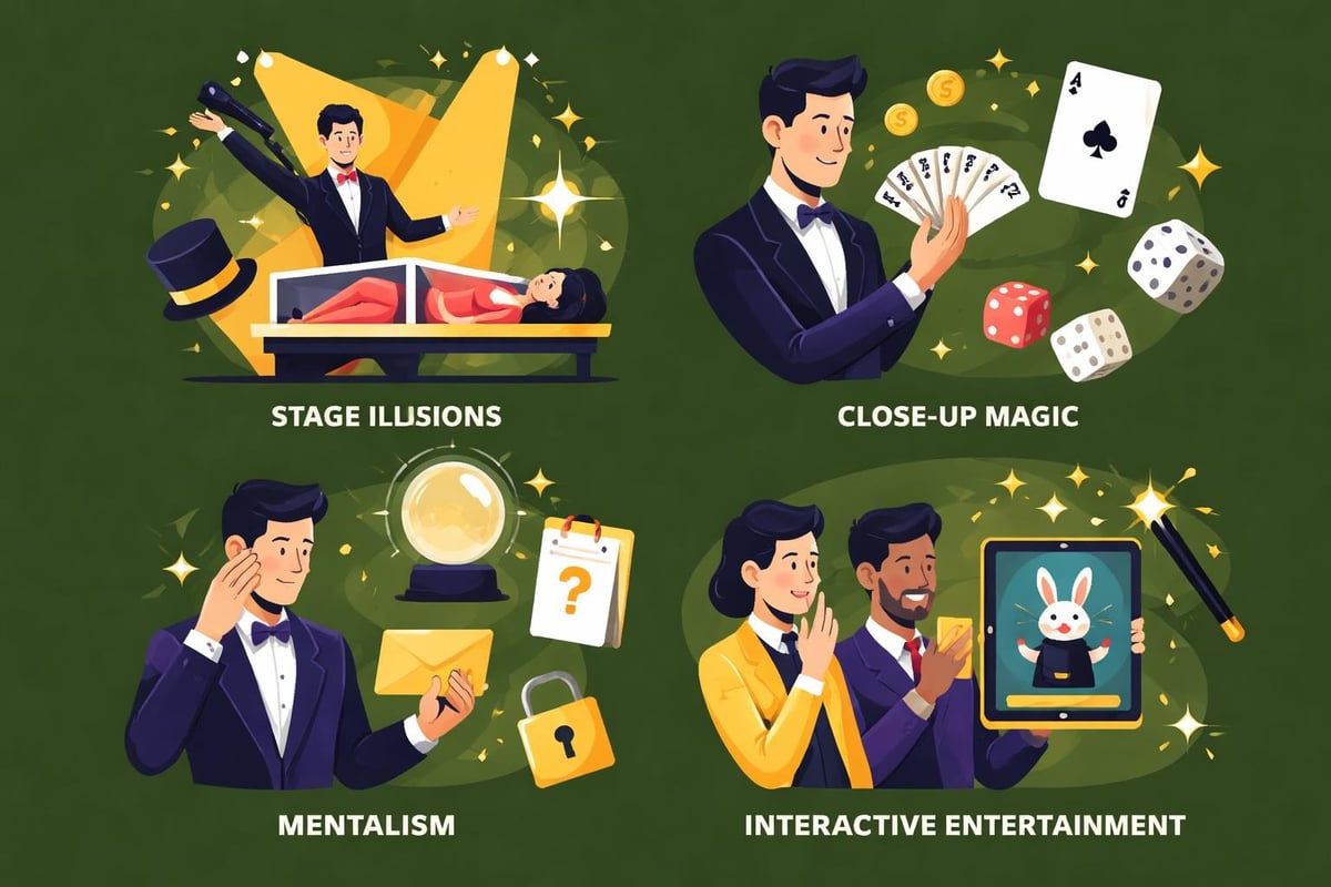 Professional magic performance styles
