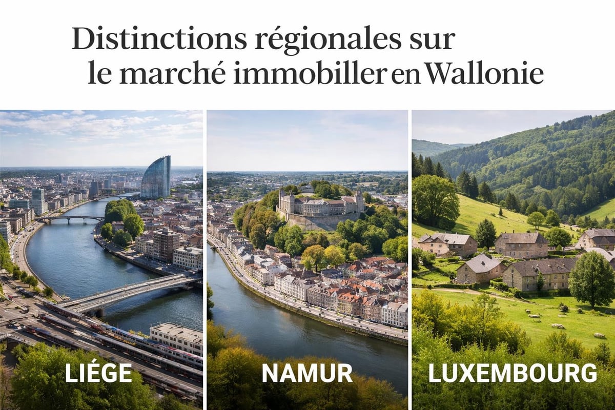 Carte des zones immobilières wallonnes