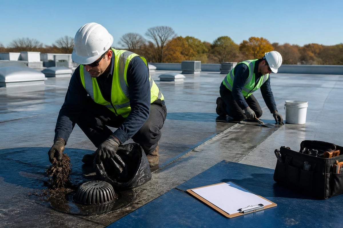 Commercial roof maintenance program