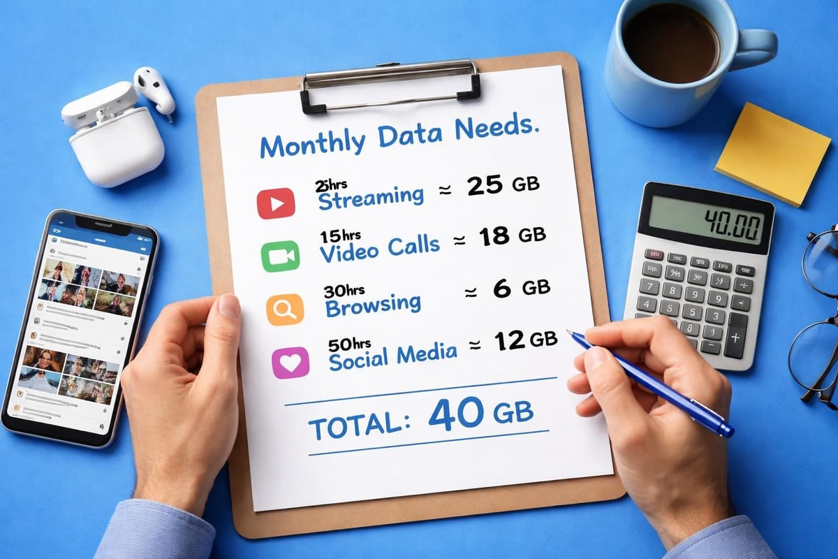 Data usage calculator