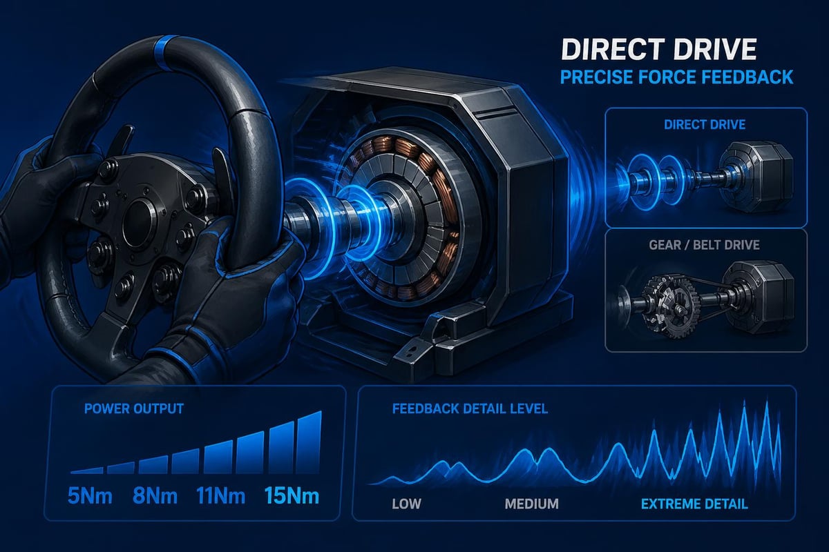 Direct drive steering wheel technology