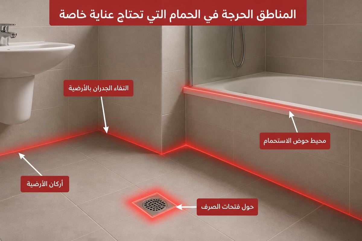 مناطق التركيز في عزل الحمامات