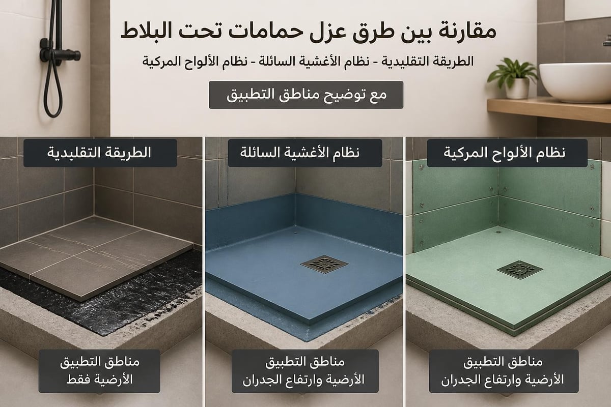 أنظمة العزل للبلاط في الحمامات
