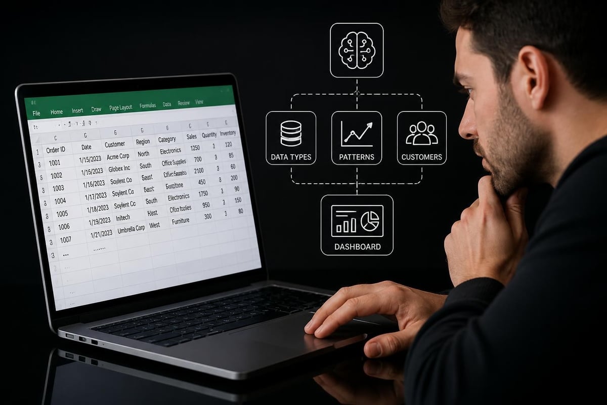 AI analyzing Excel data