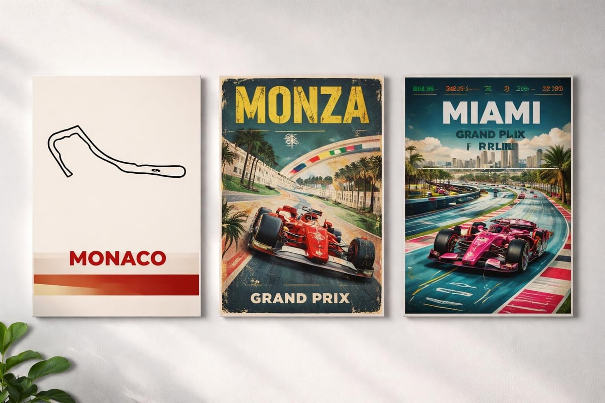 Track poster design styles