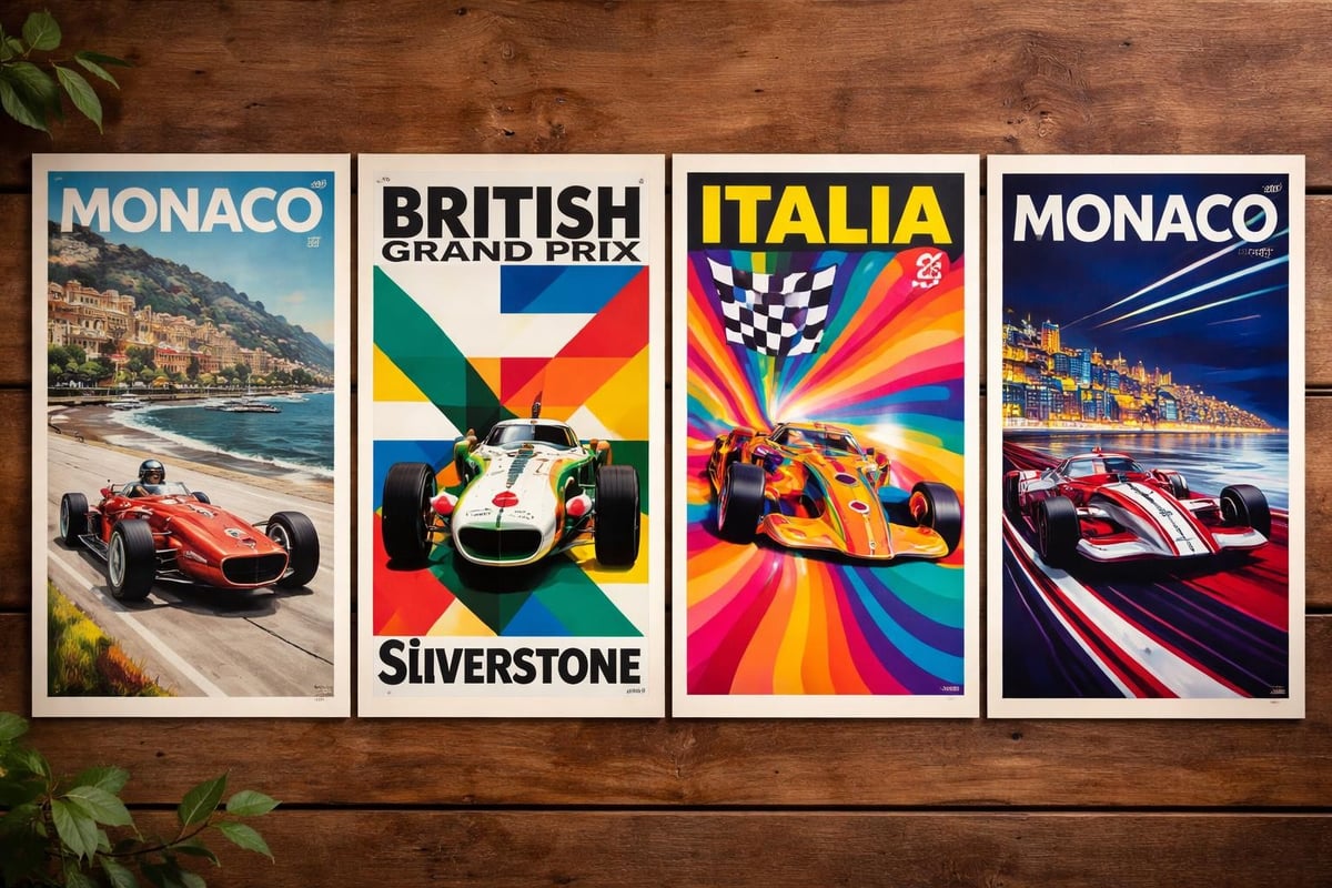 Formula 1 poster design evolution