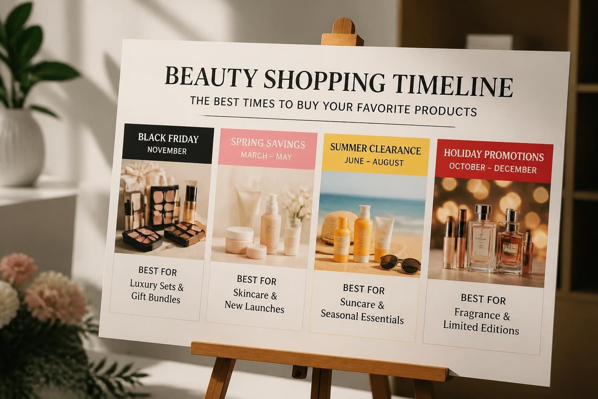 Annual makeup sale calendar