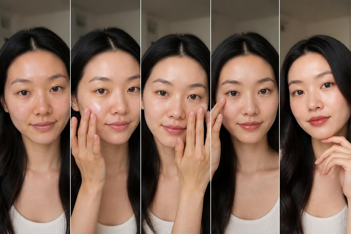 Quick makeup transformation