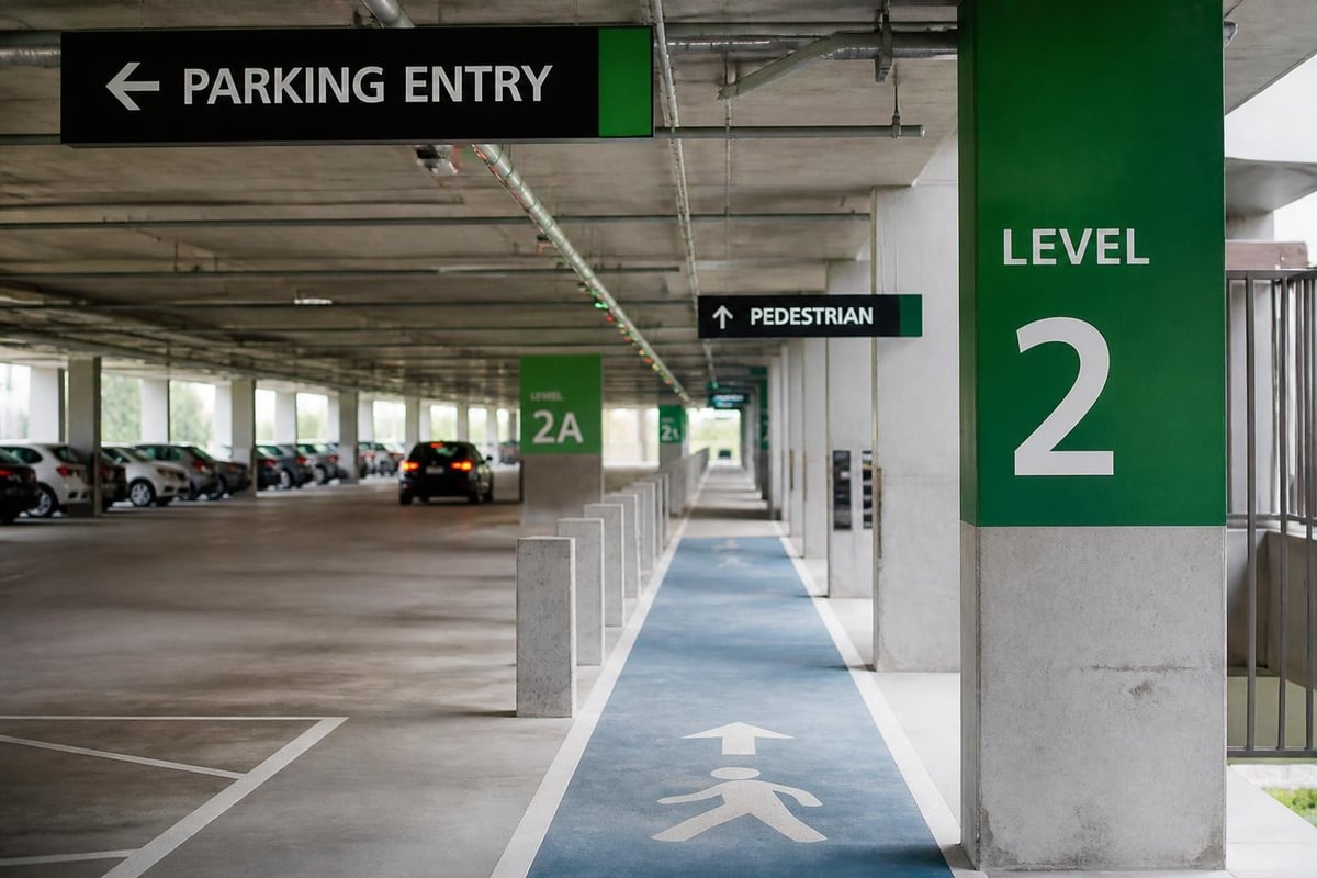 Parking wayfinding hierarchy