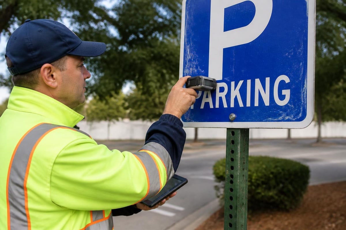 Parking signage maintenance cycle
