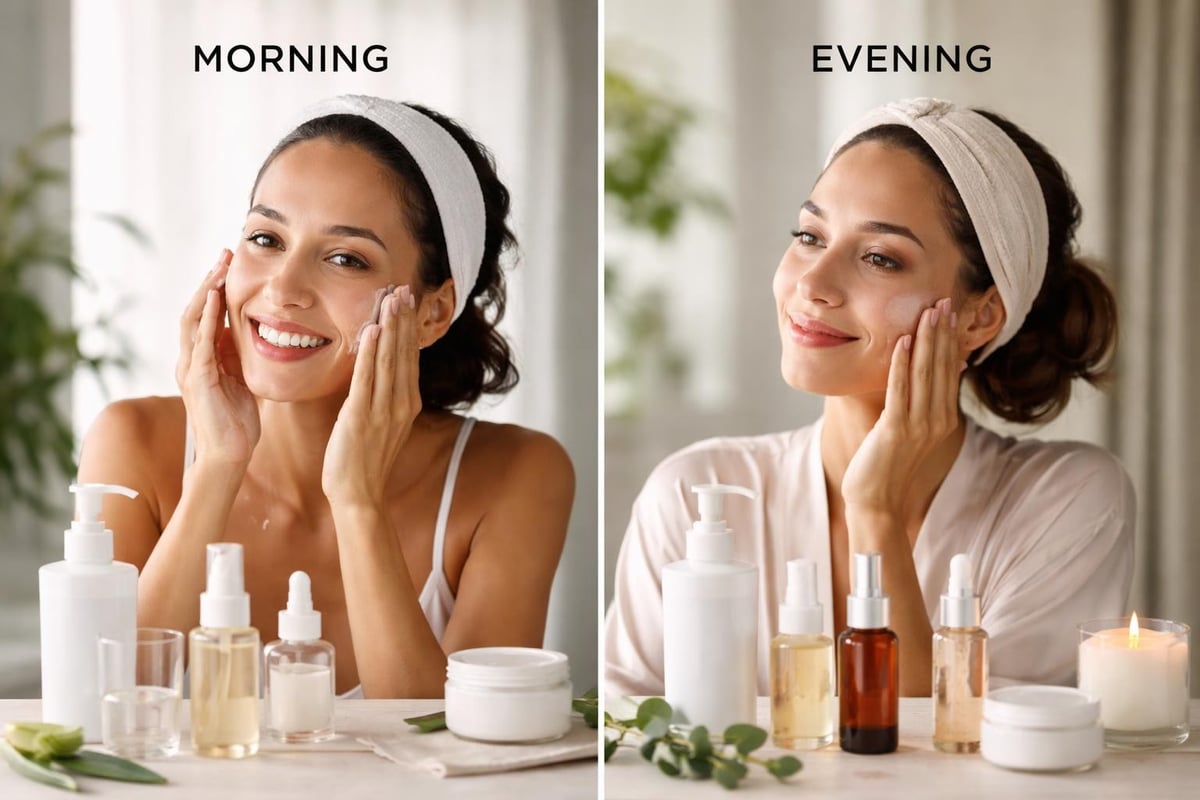 Skincare routine sequence