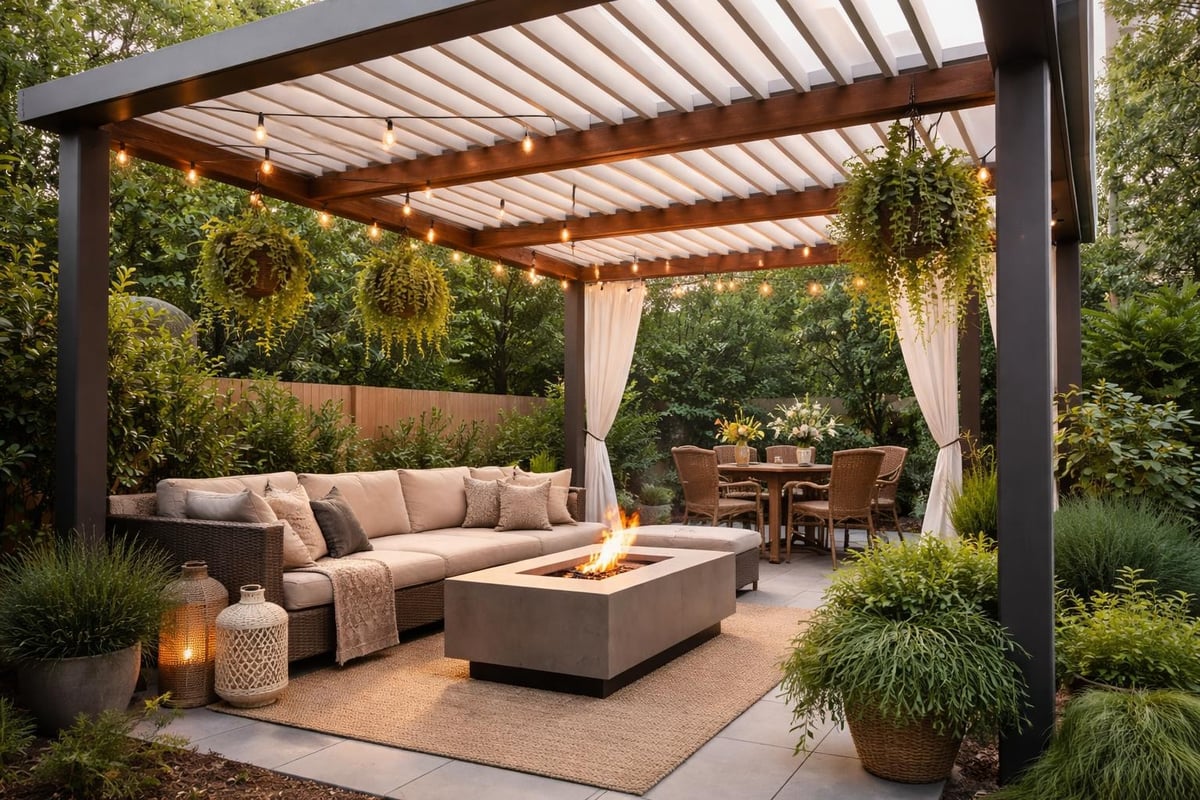Pergola design elements working together