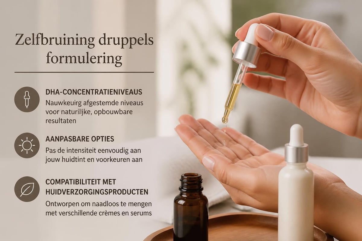 Self tanning drops mixing concept