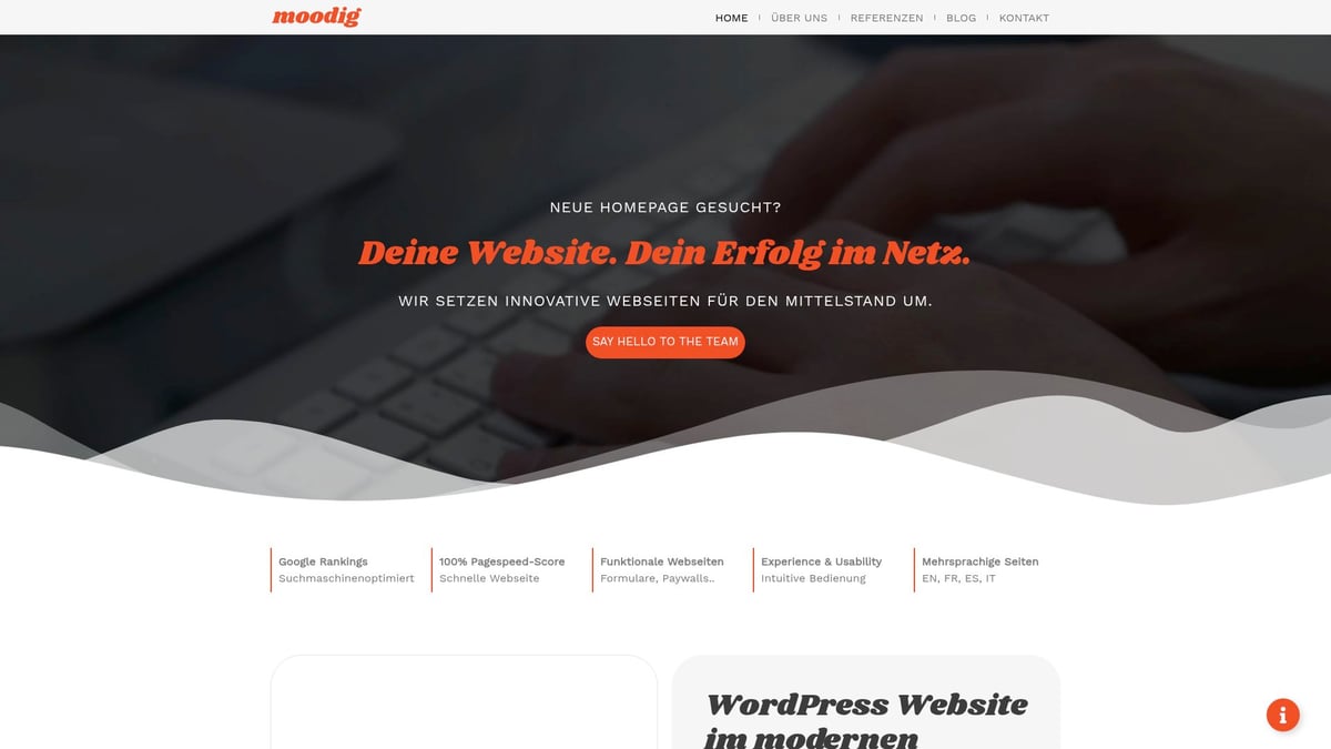 Webdesigner WordPress Guide 2026: Erfolgreich Durchstarten 2 Webdesigner WordPress Guide 2026: Erfolgreich Durchstarten - moodig Webdesign aus Köln: Praxisbeispiel für innovative WordPress-Projekte