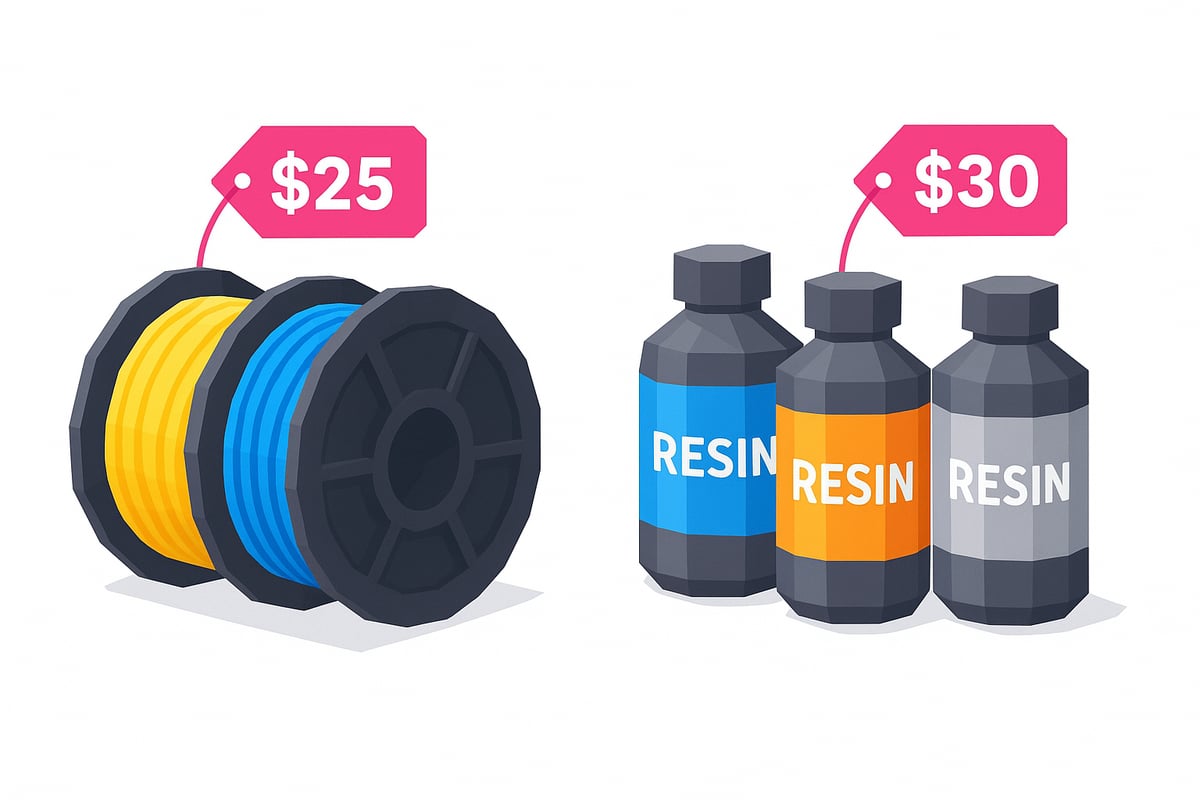 Variedad y coste de materiales: ¿Resina o filamento?