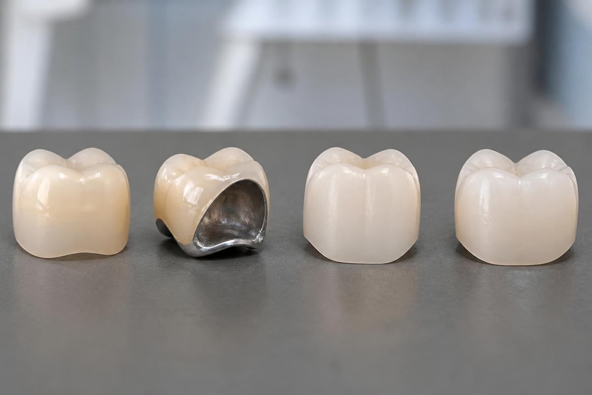 Types of porcelain dental crowns