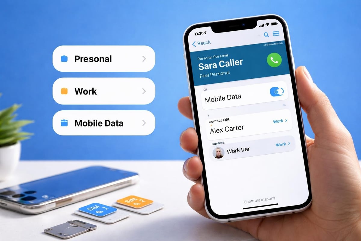 IPhone dual SIM workflow