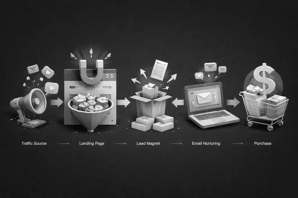 Lead magnet conversion funnel