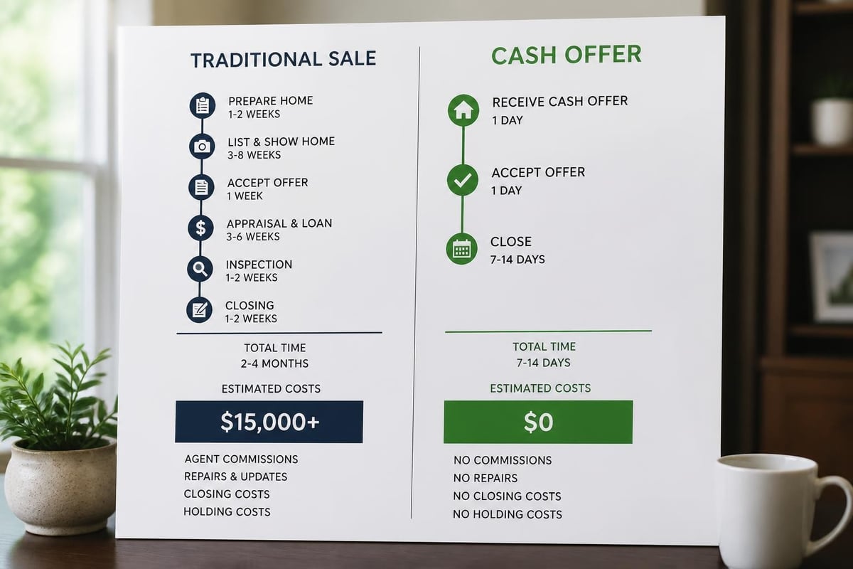 Cash sale versus traditional sale comparison