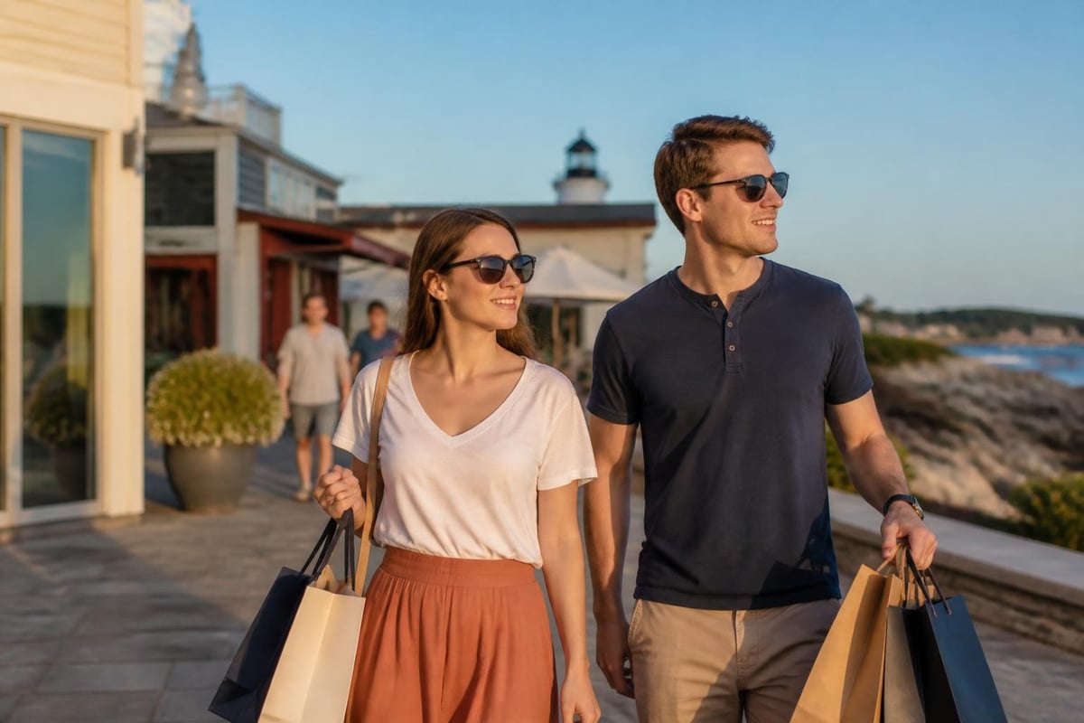 Outlet shopping integrated with coastal activities