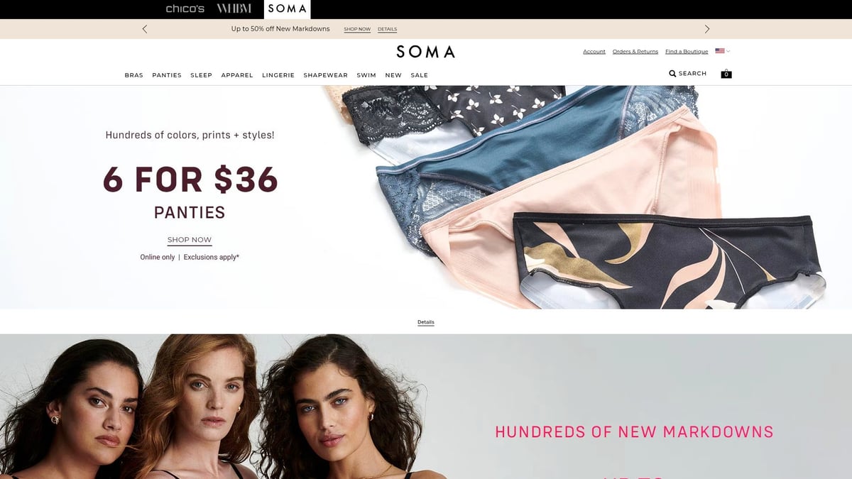 9 Must-Have Modern Undies Styles for 2025 - Soma Vanishing Edge Microfiber Hipster