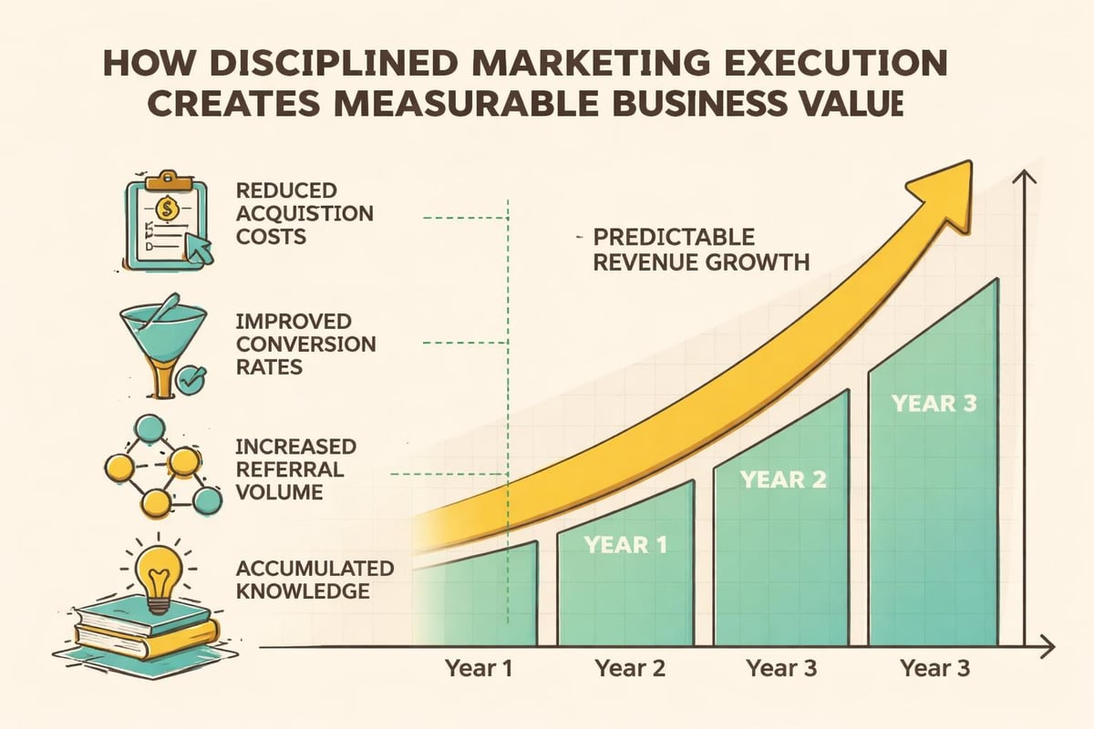 Compound returns from systematic marketing