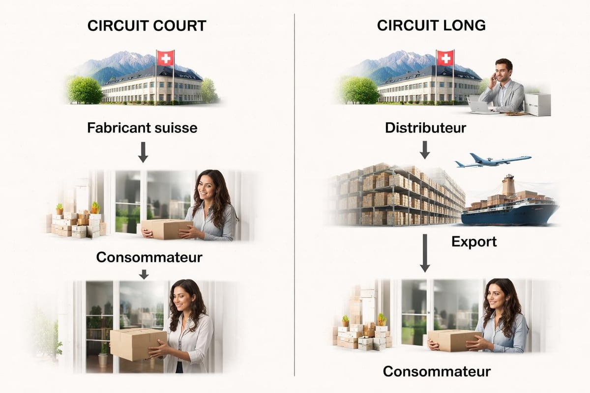 Comparison of short and long supply chains