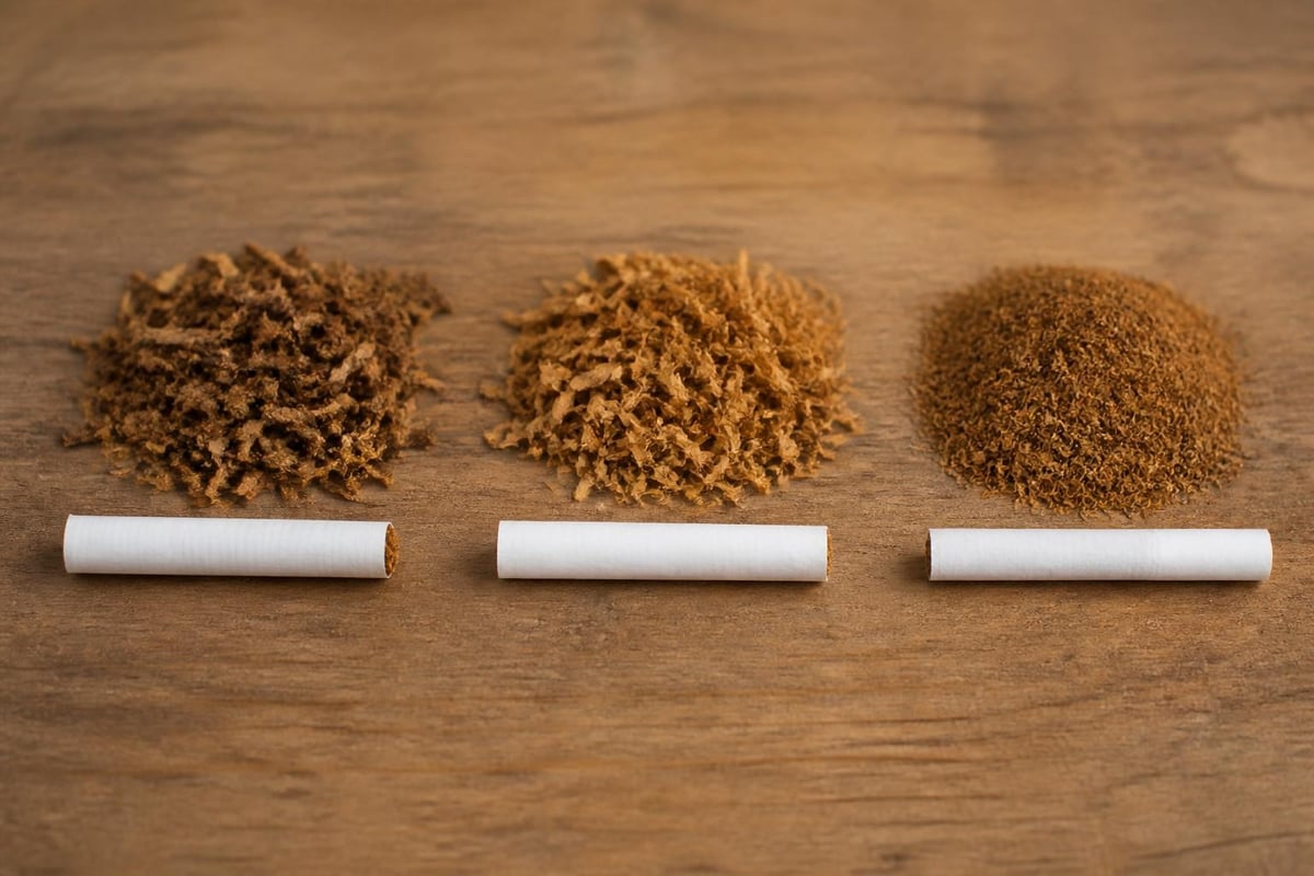 Tobacco cut styles comparison