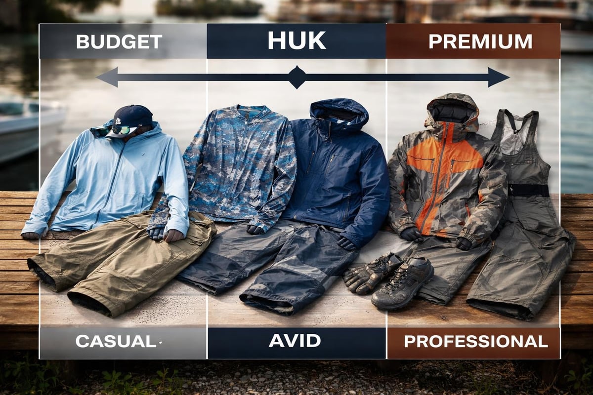 Fishing apparel brand comparison