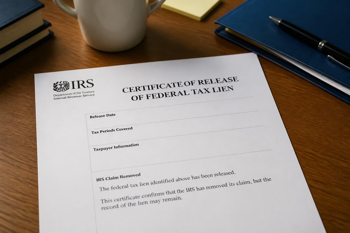 Tax lien release documentation