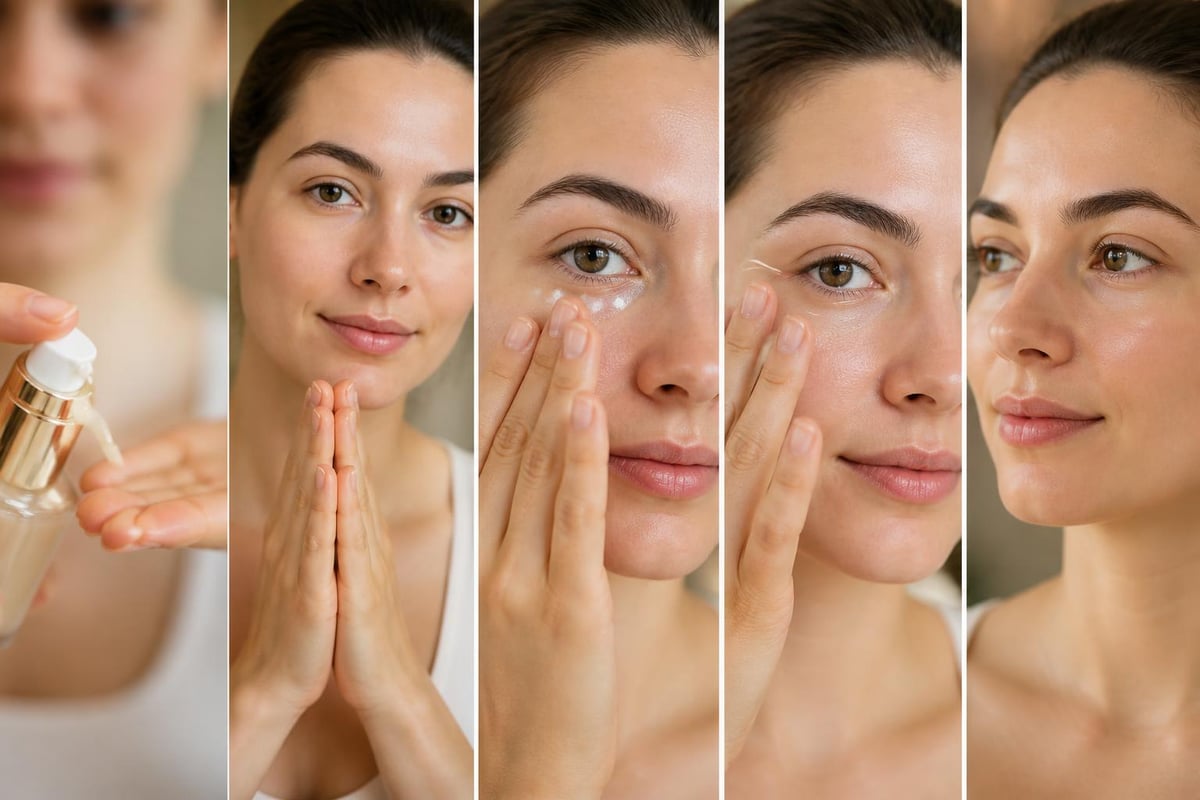 Eye serum application steps