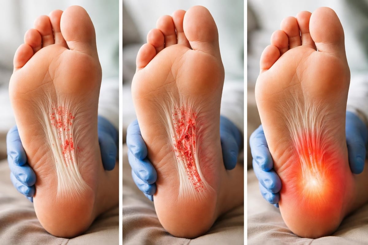 Plantar fasciitis inflammation process