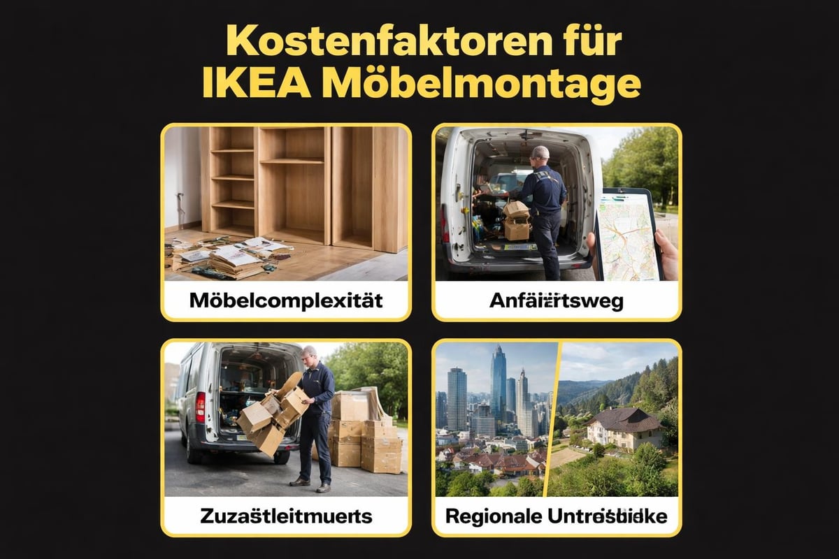Preisfaktoren für IKEA Aufbauservice