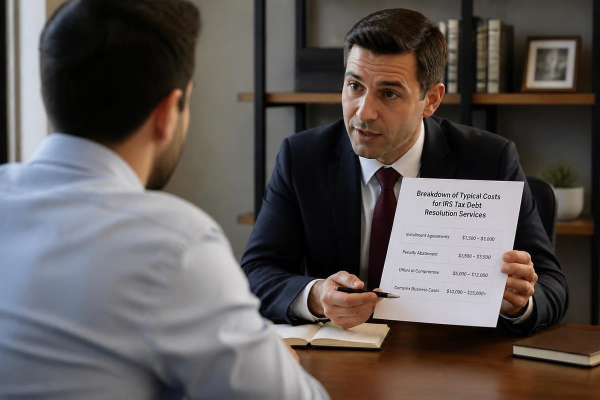 Tax resolution firm fee structures