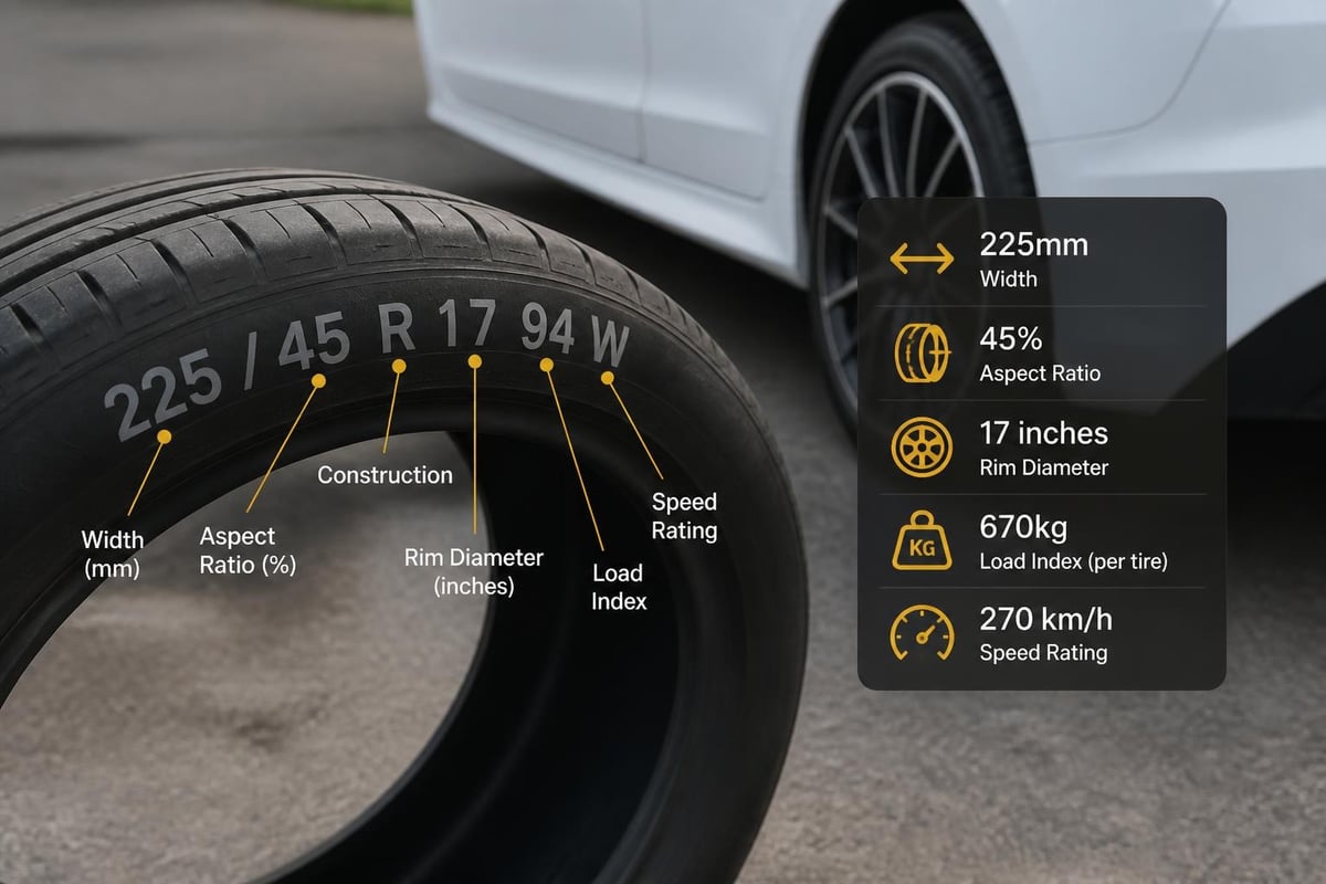 SUV tire sizing diagram