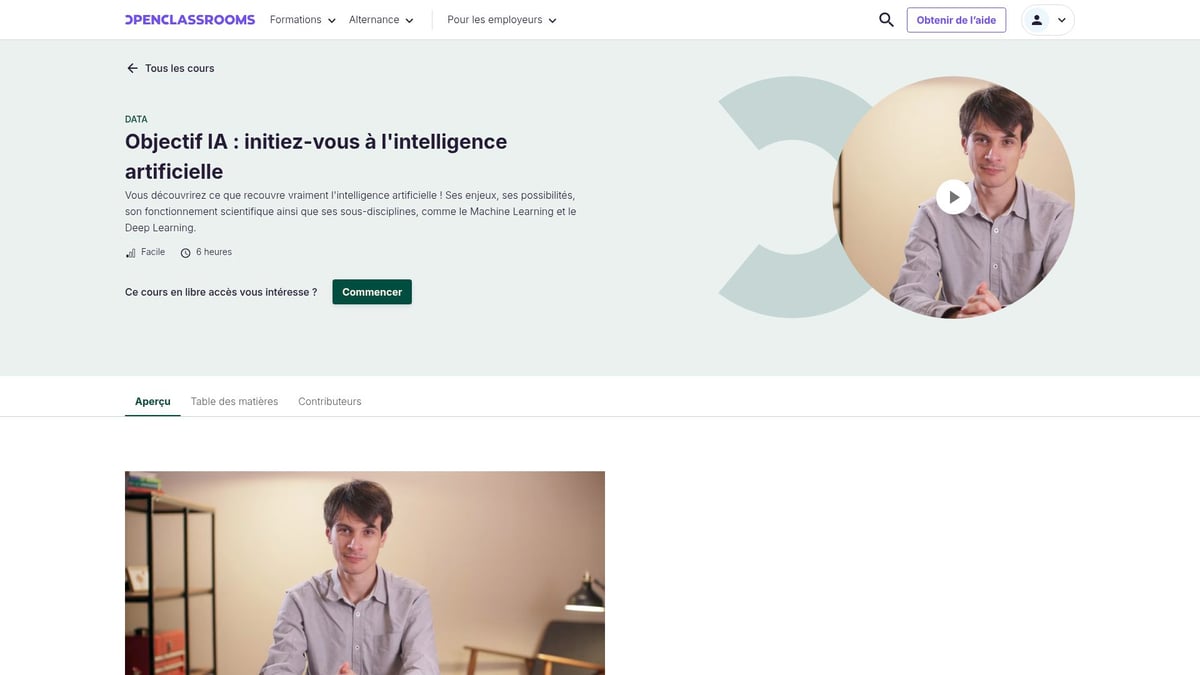 7 Meilleures Formation IA à Suivre en 2025 - Objectif IA (OpenClassrooms x Institut Montaigne)